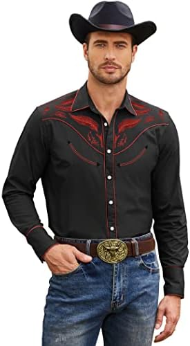 חולצות רקומות מערביות של קואופנדי גברים