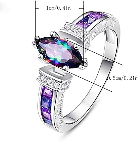 טבעת אופנה אירוסין גודל חתונה כסף נשים תכשיטי טבעות אופנה טבעת