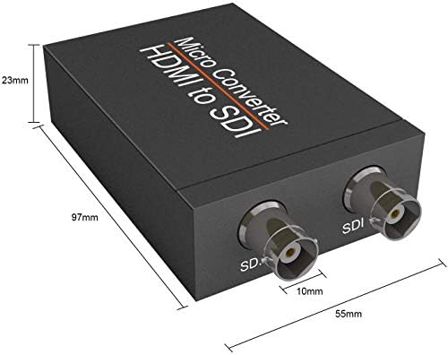 ממיר מיקרו של Rybozen HDMI ל- SDI עם מתאם אספקת החשמל, MINI 3G HD SD-SDI מתאם ממיר וידאו מתאם 1 HDMI