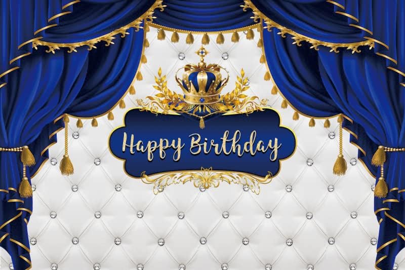 יייל 5 על 3 רגל נסיך קטן מסיבת יום הולדת רקע רויאל כחול וזהב גדל יום הולדת שמח צילום רקע לילד 1 מסיבת