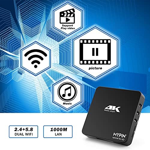 4K@60Hz נגן מדיה MP4 עם כבל AV אחד תומך 8TB HDD/256G כונן USB/כרטיס SD עם HDMI/AV OUT עבור HDTV/PPT MKV