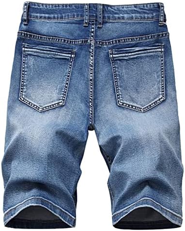 מכנסי ג'ין קצרים של ג'ין ג'ינס קרוע לגברים במצוקה מכנסי ג'ינס שטופים במצוקה מכנסי ג'ין נוחים נוחים למכנסיים