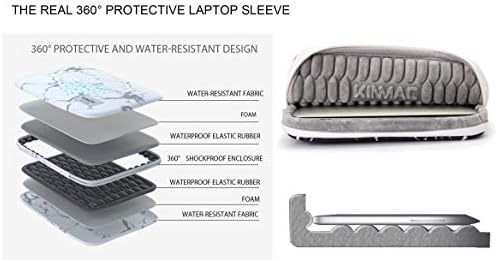 Kinmac 360 ° מגן על מחשב נייד אטום למים שרוול שקית תיק עם ידית עבור MacBook Pro 16, 15 אינץ '-5.6