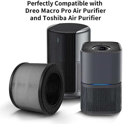 Gokbny 1-Pack Toshiba ו- Macro Pro True Hepa Felleter Filter תואם למטהר אוויר Toshiba ≠ CAF-Z45USW）/DREO