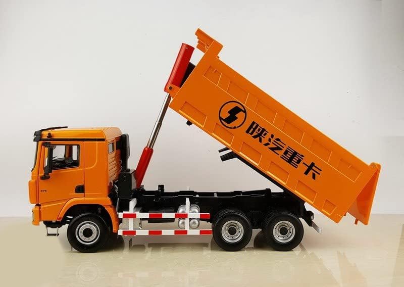 Shanqi DeLong X3000 6x4 375 מכרייה מכרייה משאית מזבלה צהובה 1/24 משאית דיאסטית דגם שנבנה מראש