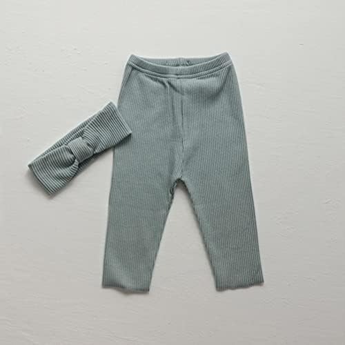 תינוקות יילודים תינוקות בנות בנים כותנה סולידית כותנה קיץ סתיו מכנסיים ארוכים בכיפות בגדים