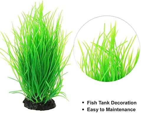 1 יחידות אקווריום צמחי פלסטיק, צמח מים מלאכותיים לקישוט צמחי האקווריום, ירוק, 7.87