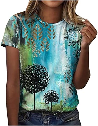 סתיו בנות חולצות קיץ 2023 בגדים שרוול קצר כותנה כותנה קרוואן פרחוני חולצה גרפית פרחים חולצה