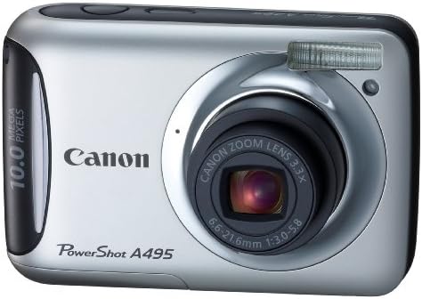 Canon PowerShot A495 10.0 MP מצלמה דיגיטלית עם זום אופטי 3.3X ו- LCD 2.5 אינץ '