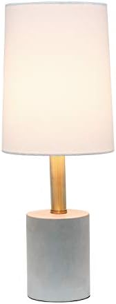 עיצובים אלגנטיים LT3314-WHT מלט מלט פליז עתיק מנורת שולחן, לבן