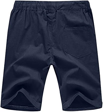 מכנסיים קצרים של Kingaoggo לגברים מכנסי מותניים אלסטיים מכנסיים קצרים מהיר מכנסיים קצרים יבש מהיר משרטט קץ עם