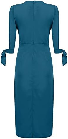 שמלת מקסי פרחונית פרחונית, אופנת נשים רצועת שרוול חמישה חלקים רצועת שרוול חלול מודפס