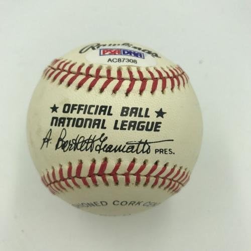 ווילי מייס חתום על חתימה על חתימה רשמית בליגה הלאומית בייסבול PSA DNA COA - כדורי חתימה
