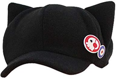אייניאל חתול אוזני כובע אנימה אסוקה כובע שמש כובע נשים חמוד קוואי בייסבול כובע רשת גזה כובע שחור