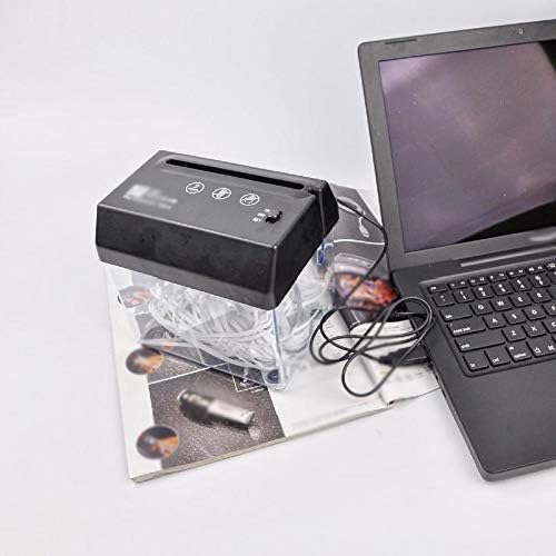 Eyhlkm שולחן עבודה מקופל נייר מקופל מיני מגרסת USB קטנה, פותחן מכתבים לבית, משרד