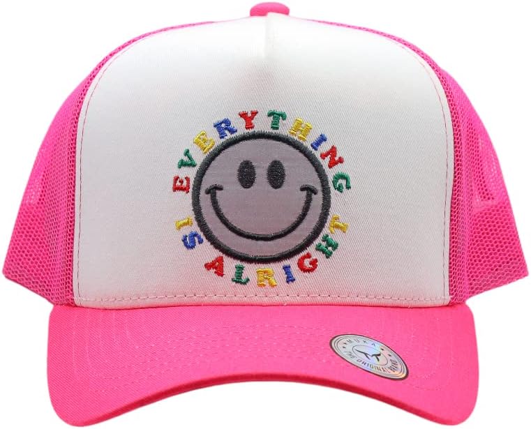 Muka Smiley Face Trucker Hat Hat Streetwear וינטג