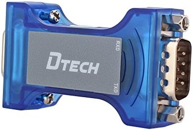 DTECH ציון תעשייתי RS232 עד RS485 מתאם ממיר מתאם מגן בידוד אופטי עם נורות LED TX RX לתקשורת סדרתית