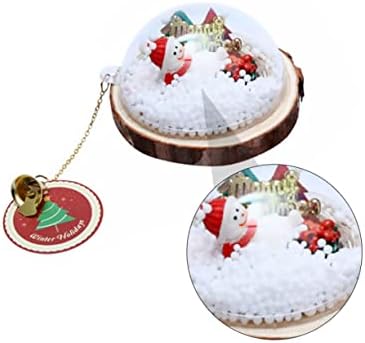 IBASENICE מיקרו נוף קישוט חורף גלובוס שלג שולחן אוכל תפאורה פסל תפאורה לחג המולד סנטה קישוט