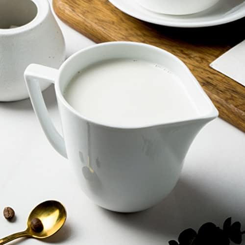 קפה שמנת פורצלן שמנת קרם רוטב כד: 2 יחידות קרמיקה חלב כד קפה לאטה אמנות כוס סירופ כד רוטב רוטב סירת