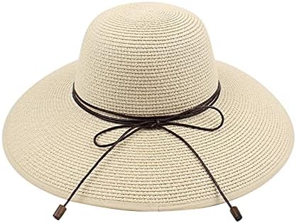 כובע קש רחב של נשים רחבות קשת כובעי חוף קשת כובעי שמש בקיץ לנשים כובעי בייסבול כובעי בייסבול מתקפלים