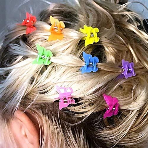 50 יחידות מגוון צבע פרפר שיער קליפים יפה מיני שיער טופר קליפ לסת קליפים סיכת ראש אביזרי עבור נשים