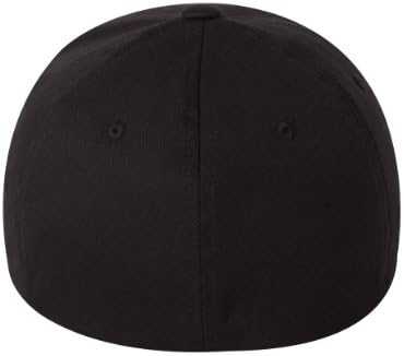 כובע פלקספיט וולי עם 6 פאנלים שחור, ל-אקס-אל