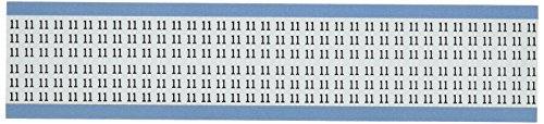 בריידי טום-11-פק פרופיל נמוך מבריק ויניל מצופה פוליאסטר, שחור על לבן, מוצק מספרי חוט סמן כרטיס