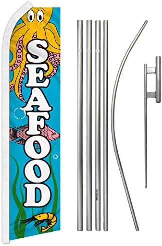 ערכת פרסום נוצה של Seafood Swooper Flag & Polem