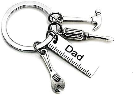 מפתח אביזרי לנשים מחזיק מפתחות עם שליט פטיש ברגים מברג מתנות לאבא יום אב