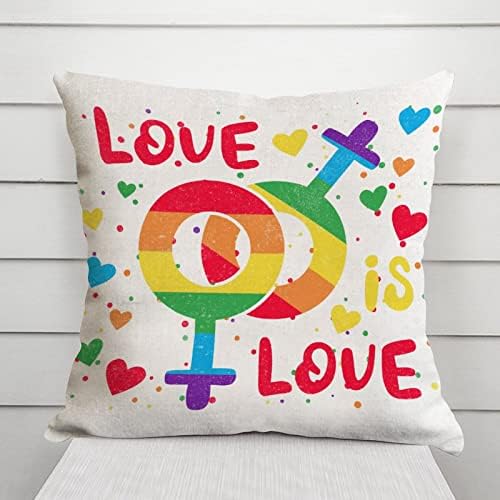 LGBTQ קשת גאווה גאווה גאווה הומוסקסואלית כיסוי כרית אהבה היא אהבה קשת כרית מין הומוסקסואלית כרית כרית כיסוי