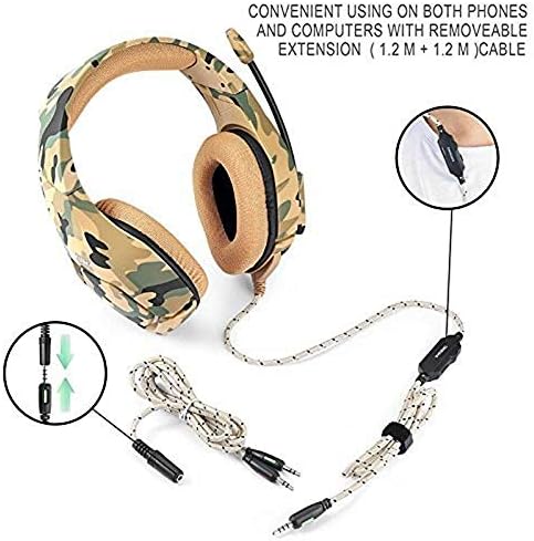 סטריאו בס סראונד משחקי אוזניות אוזניות קווית עם מיקרופון, מתאים עבור 4, אוזניות זוהרות אוזניות קווית מחשב