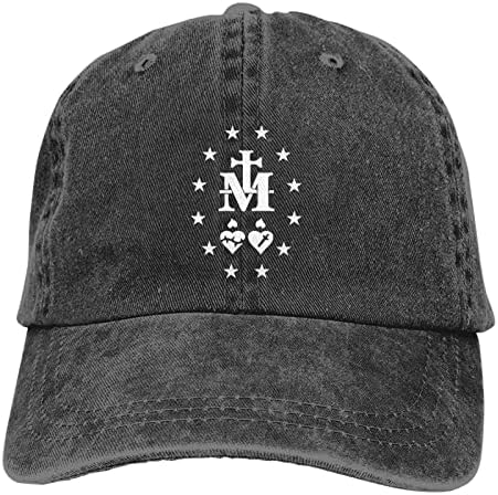 מרים בתולה קתולית לב קדוש לב וינטג 'כובע בייסבול שטוף אבא כובע כובע משאית מתכווננת