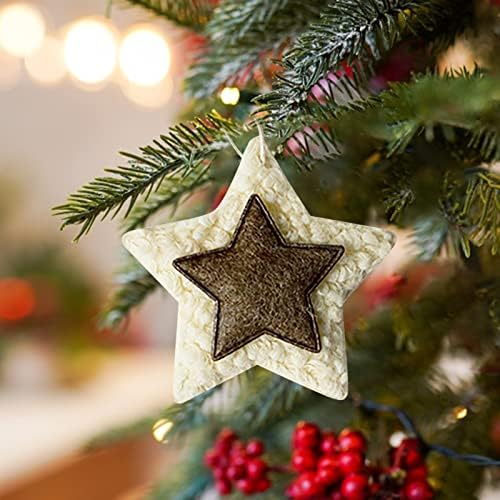 קישוטים לחג המולד עץ חג המולד חמישה תליון כוכב מחודד אביזרים קטנים