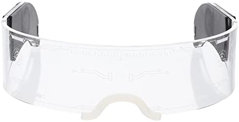 מגן קיסנגל צעצוע של מועדון לילה משקפי משקפיים עתידני קישוט משקפיים זוהר עם משקפי שמש וינטג 'סוללות
