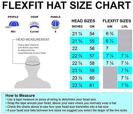 1964 פורד גלקסי קשיח מתאר עיצוב Flexfit 6277 כובע כובע מצויד בייסבול ספורטיבי