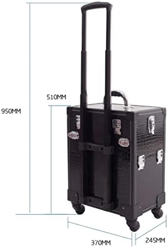 אמן איפור PDGJG אמן ציפורניים מזוודה מתקפלת רטרו מזוודה גדולה מנוס