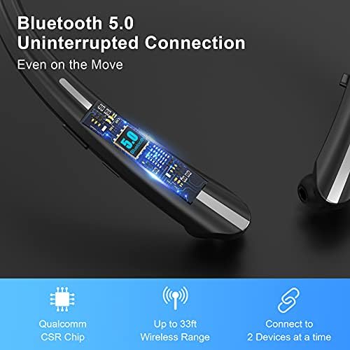 אוזניות Bluetooth של Fabenix, אוזניות Bluetooth 5.0 Bluetooth Bluetooth, אוזניות סטריאו עמידות