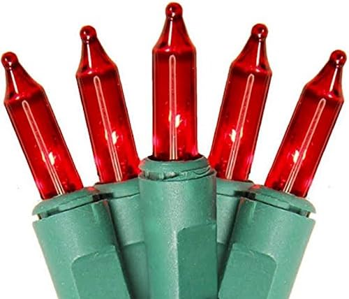 חג גאווה 100 אורות אדומים אולטרה-בריט עם חוט ירוק - שימוש פנימי / חיצוני - רשום