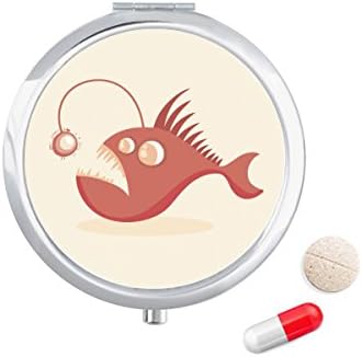 חמוד קריקטורה פנס דגי איור גלולת מקרה כיס רפואת אחסון תיבת מיכל מתקן