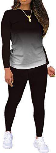 סוודר דו-חלקים של פינלי לנשים סוודר דו-חלקים בגודל גדול הדפסה ראשית עם שרוולים קצרים ומכנסיים ללבוש מזדמן
