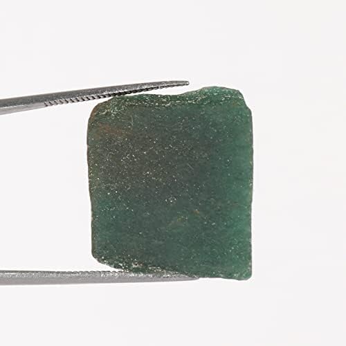 Gemhub ירוק טבעי בורמזי אבן לריפוי, נפילה, אבן חן מונית 31.75 CT