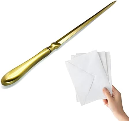 זהב מכתב פותחן, מעטפת פותחן סכין מתכת מכתב פתיחת סכין, בטוח כפול קצה להבים, אמנותי מעטפת פותחן,