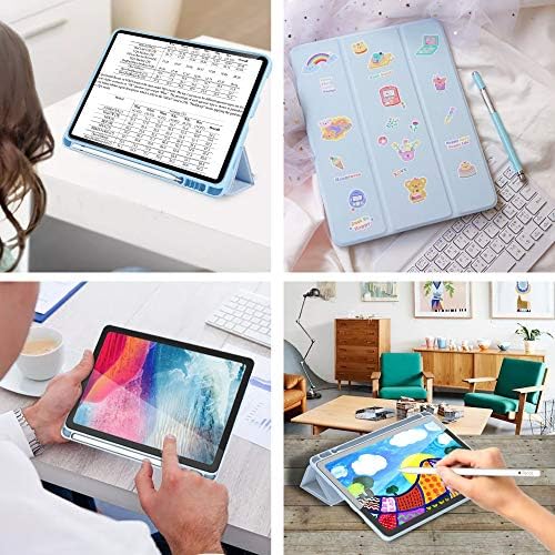 מקרה ל- iPad Air 3 Case 2019 עם מחזיק עיפרון Ultra Slim Soft TPU כיסוי אחורי עם שינה אוטומטית/Wake