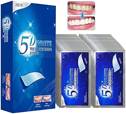 רצועות הלבנת שיניים לשיניים רגישות - 14 סטים ו 28 רצועות לשן לבן, ערכת לבנה שיניים שיניים להסרת