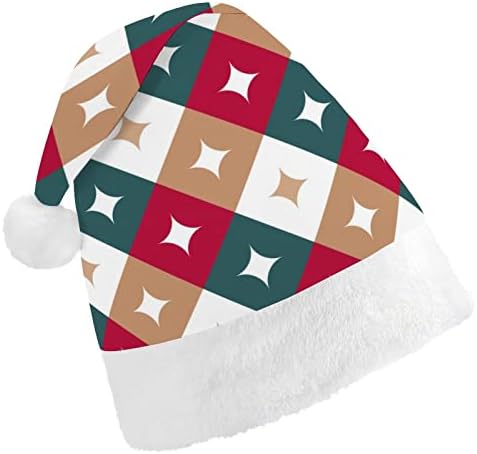 רטרו מימי הביניים הבארוק אריח חג המולד כובע סנטה כובע עבור יוניסקס מבוגרים נוחות קלאסי חג המולד כובע עבור מסיבת