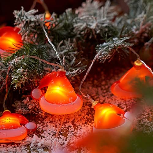 חג המולד דקורטיבי סנטה כובע מחרוזת אור, סנטה כובע 4.9 רגליים 10 נוריות סוללה מופעל עבור עץ קישוטי מסיבת זר פינת