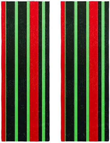 Deyya Grunge חג המולד אדום ירוק שחור שחור מפוספס 2 חבילה מגבת קירור מיקרופייבר זיעה חליפת מגבות