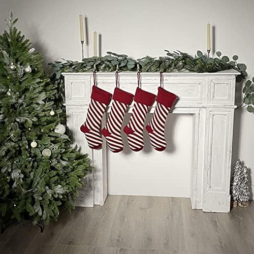גרביים גדולות גרבי ממתקים קישוטי חג המולד קישוטי מסיבת חג המולד ביתי חלון ויטראז 'ממוסגר