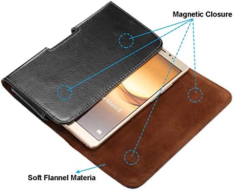 מארז טלפון לביש, קליפ כיס מקורי עור טלפון סלולרי נרתיק תואם לאייפון XS, X, 8,7,6s, תואם ל- Samsung