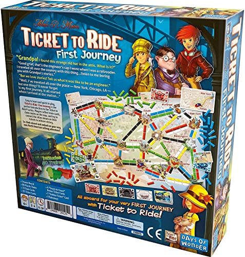 כרטיס נסיעה ראשון מסע לוח משחק / אסטרטגיה משחק / רכבת הרפתקאות משחק / כיף משפחה משחק לילדים ומבוגרים / גילים